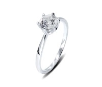 Classical CZ Silver Ring CSR-403